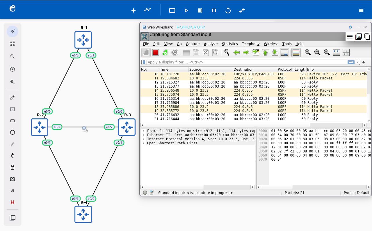 Web Wireshark 内联窗口